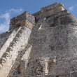The massive staircase of the Great Pyramid in Uxmal.